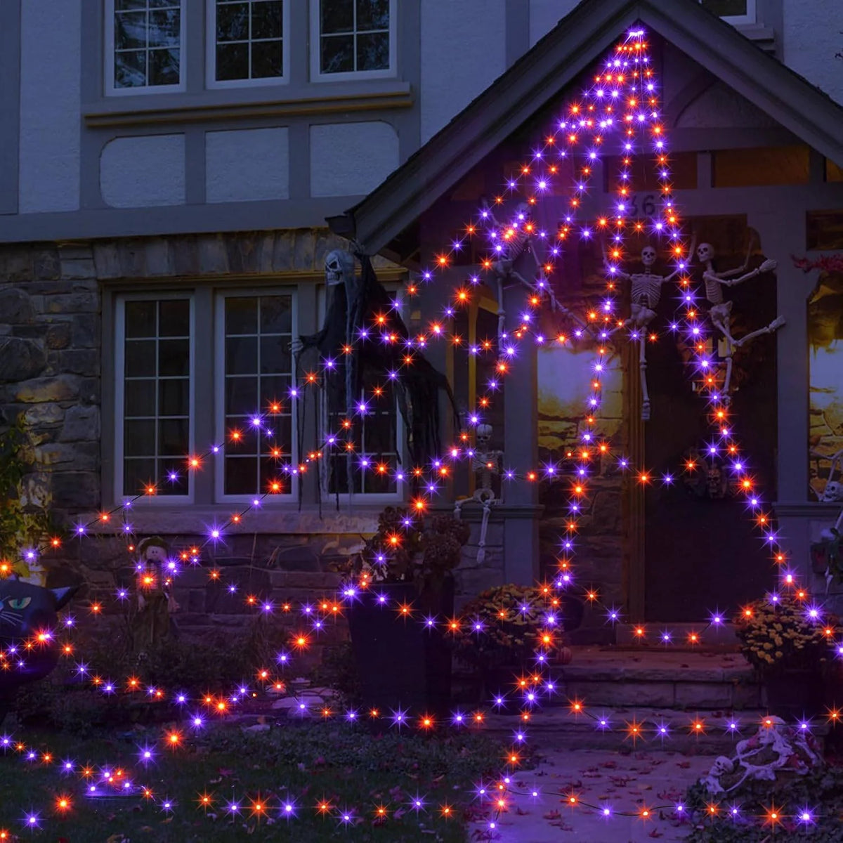 Spider Web Lights 16.4 Foot USB Remote & Timer
