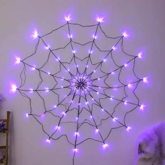 Spider Web Lights 4 Ft Remote-Controlled USB & Battery
