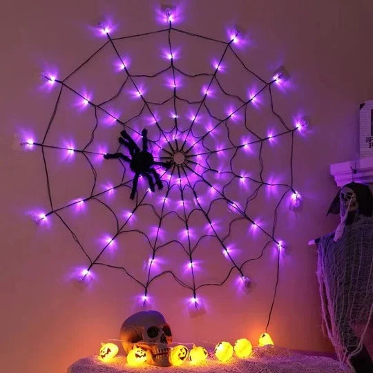 Spider Web Lights 80 LED 8 Modes Remote-Controlled