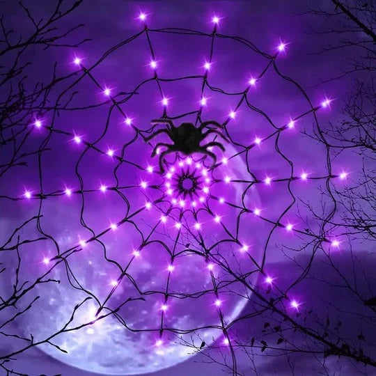 Spider Web Lights 80 LED 8 Modes Remote-Controlled