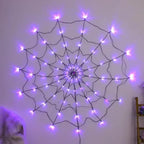 Spider Web Lights Purple LED 80 LEDs USB/Battery