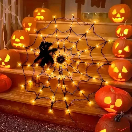 Spider Web Lights Purple LED Copper Wire 48 Inch