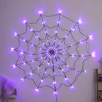 Spider Web Lights Purple LED Copper Wire 48 Inch