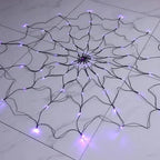 Spider Web Lights Purple LED Copper Wire 48 Inch