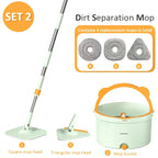 Spin Mop Microfiber 360 Degree Dirty Separation Bucket