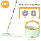 Spin Mop Microfiber 360 Degree Dirty Separation Bucket