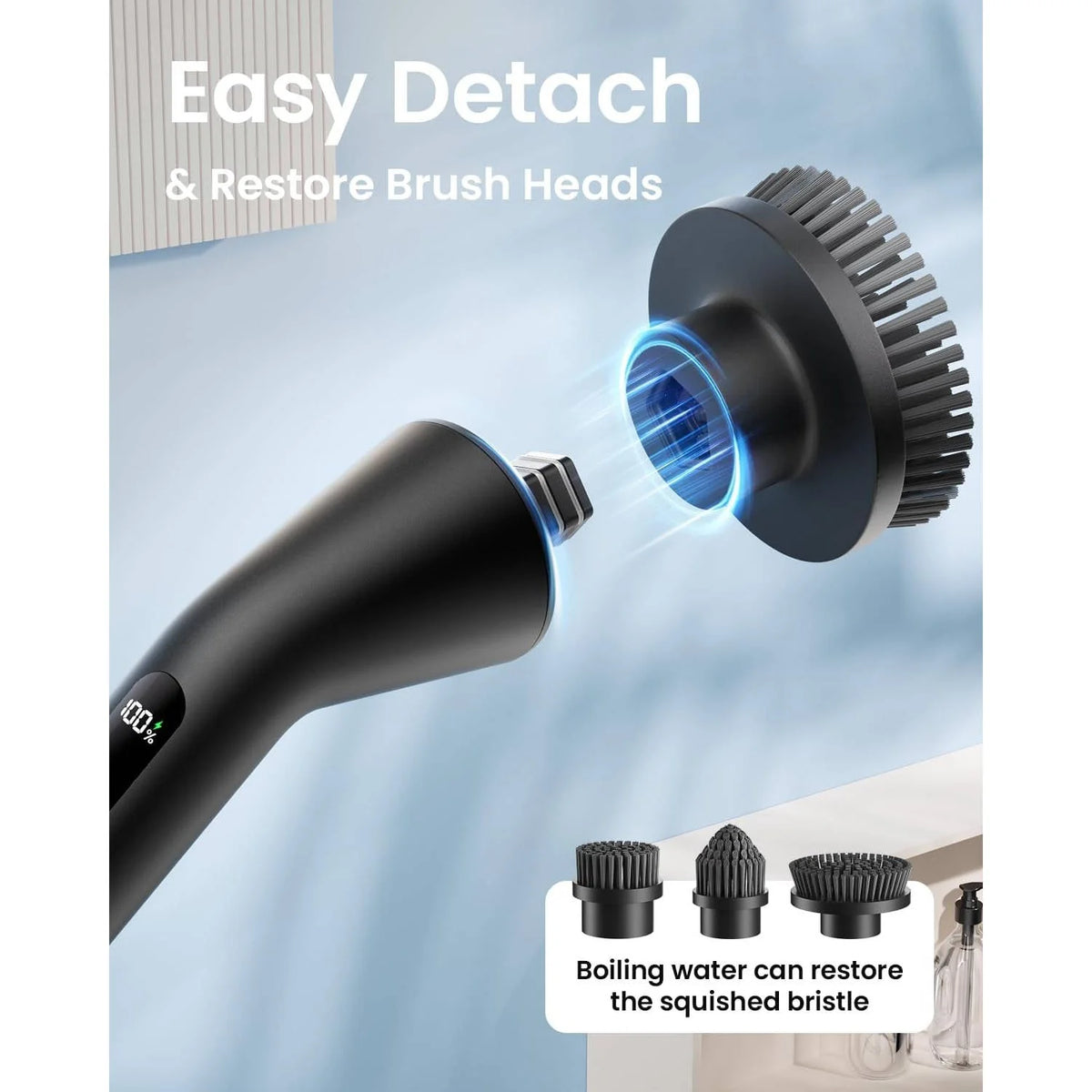Spin Scrubber Cordless Extendable Handle 90 Minute Runtime
