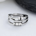 Spinning Ring Polished Silver Adjustable Fit Stress Relief