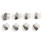 Spiral Hemmer Foot Set Stainless Steel 8-Piece