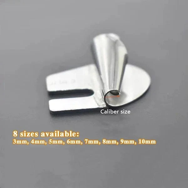 Spiral Hemmer Foot Set Stainless Steel 8-Piece