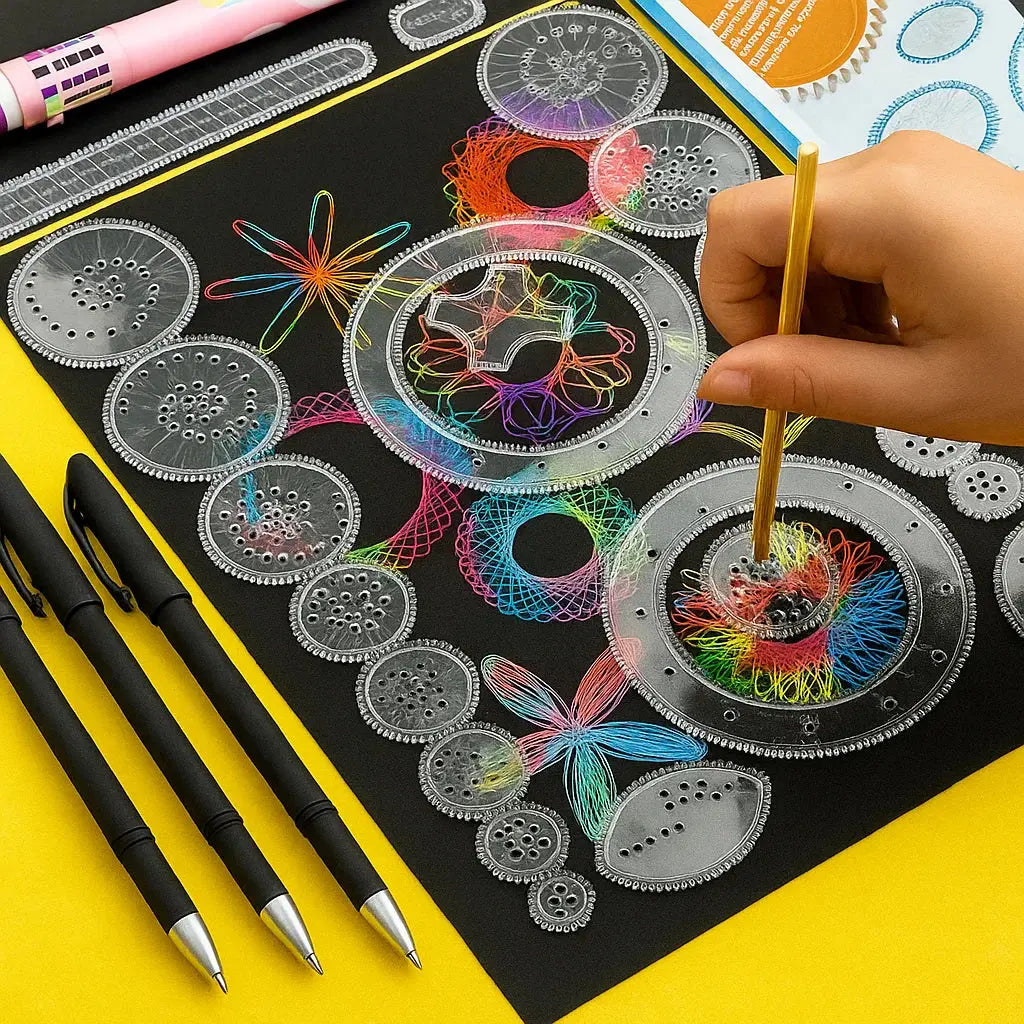 Spirograph Set 22 Piece Transparent Gears & Templates