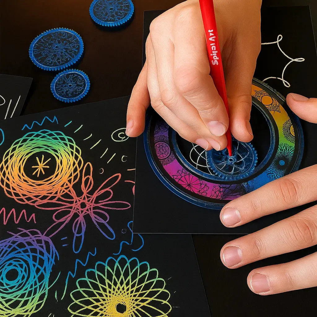 Spirograph Set 22 Piece Transparent Gears & Templates