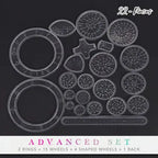 Spirograph Set 22 Piece Transparent Gears & Templates