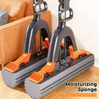 Sponge Mop Highly Absorbent Easy Wringing Includes Replacement Heads