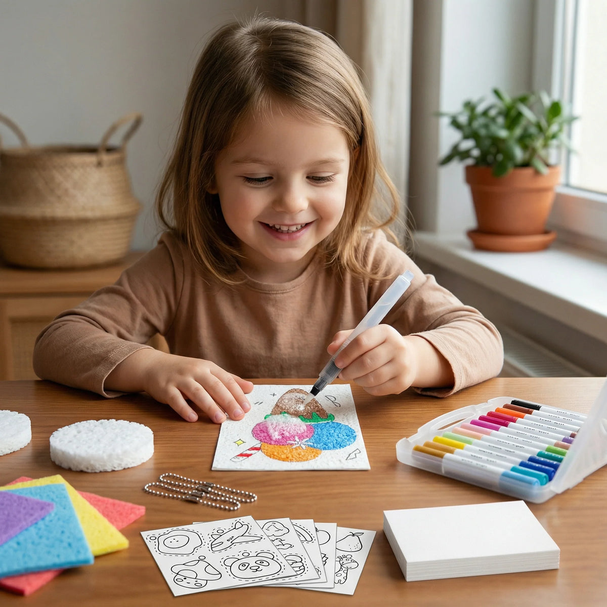 Sponge Stamping Set Bubble Texture Assorted Shapes