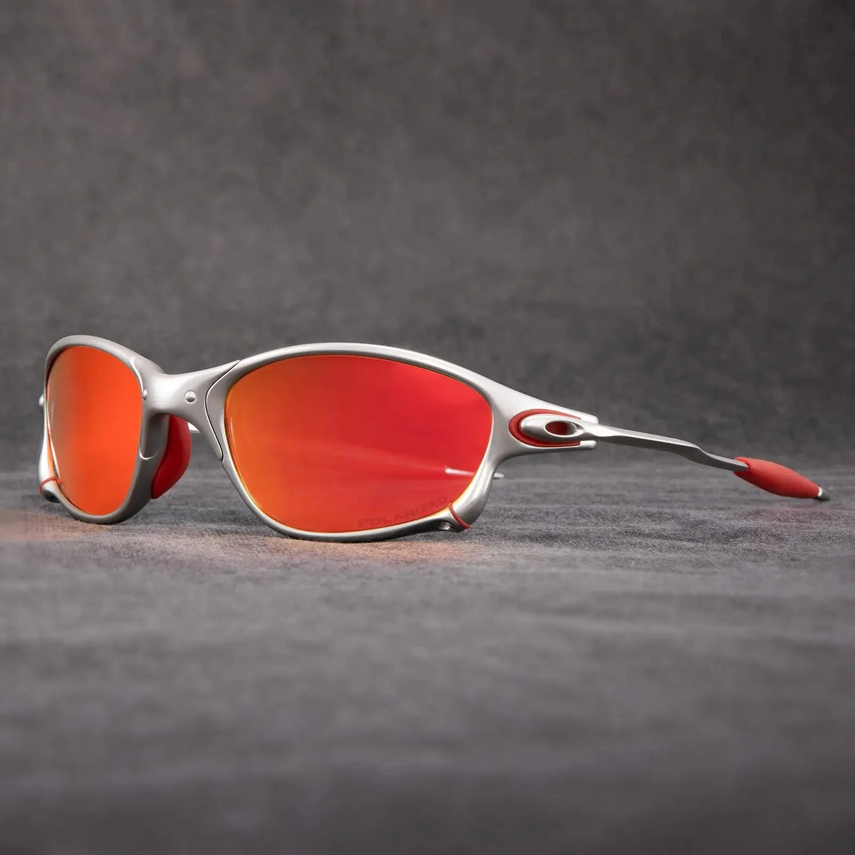 Sport Sunglasses Polarized Red Mirror Lenses UV400 Aluminum Frame