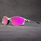 Sport Sunglasses Polarized Red Mirror Lenses UV400 Aluminum Frame