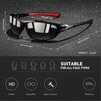 Sport Sunglasses Polarized UV400 Rubberized Temples