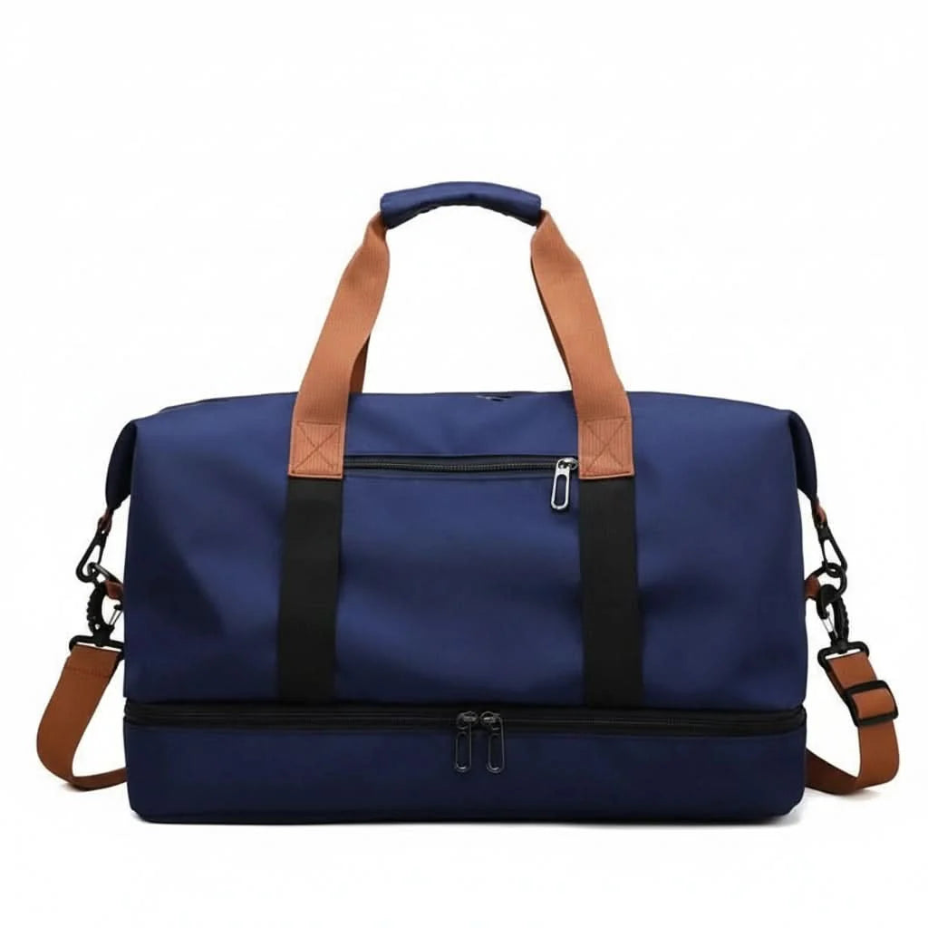 Sports And Travel Bag Shoe Compartment Wet-Dry Separation