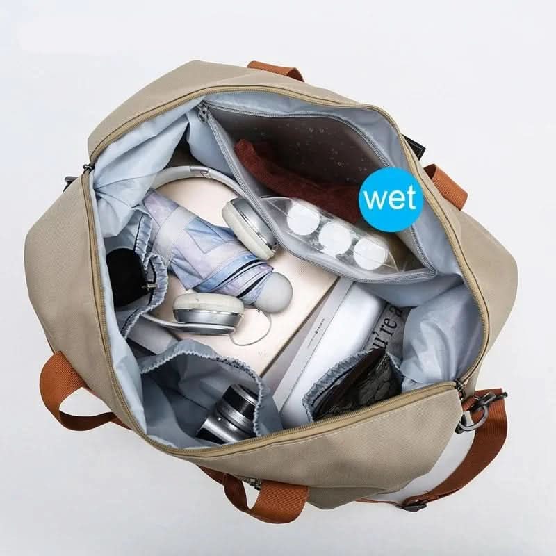 Sports And Travel Bag Shoe Compartment Wet-Dry Separation