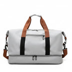 Sports And Travel Bag Shoe Compartment Wet-Dry Separation
