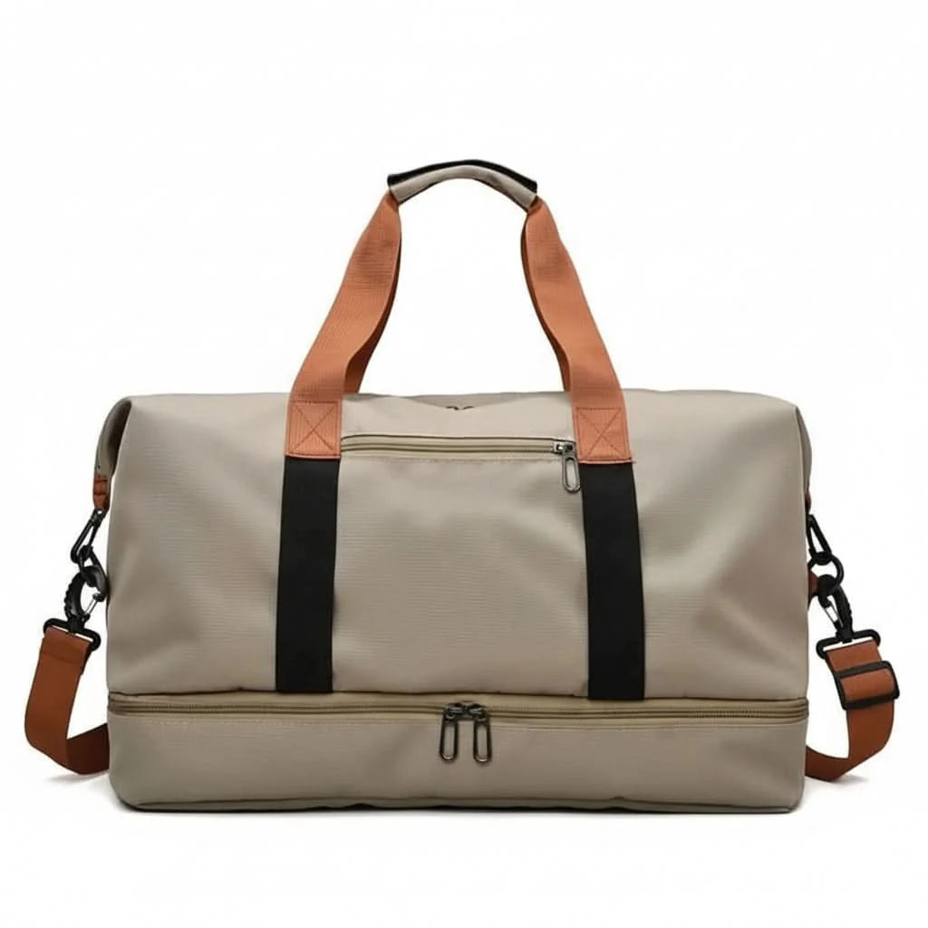 Sports And Travel Bag Shoe Compartment Wet-Dry Separation