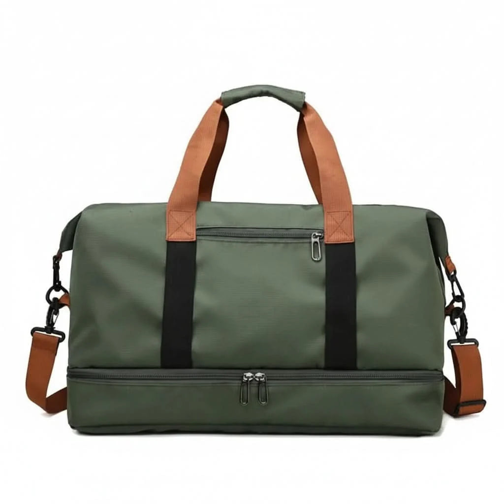 Sports And Travel Bag Shoe Compartment Wet-Dry Separation