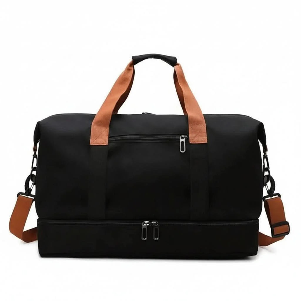 Sports And Travel Bag Shoe Compartment Wet-Dry Separation