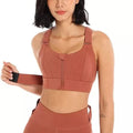 Sports Bra High-Impact Front-Zip Moisture-Wicking