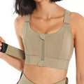 Sports Bra High Support Front Zip Adjustable Straps