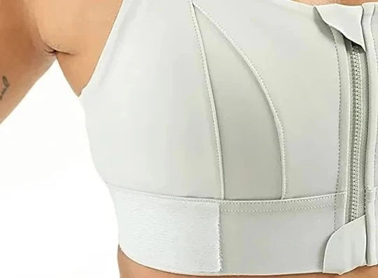 Sports Bra High Support Front Zip Adjustable Straps