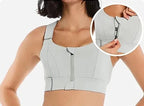 Sports Bra High Support Front Zip Adjustable Straps