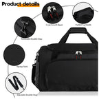 Sports Duffel Bag Shoe Compartment Wear-Resistant Fabric Adjustable Strap