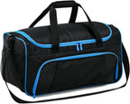 Sports Duffel Bag Shoe Compartment Wear-Resistant Fabric Adjustable Strap