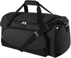 Sports Duffel Bag Shoe Compartment Wear-Resistant Fabric Adjustable Strap