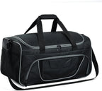 Sports Duffel Bag Shoe Compartment Wear-Resistant Fabric Adjustable Strap