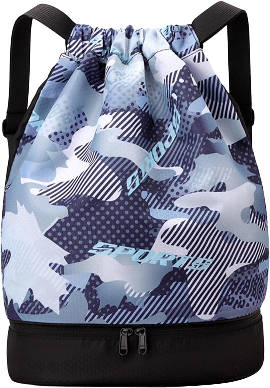 Sports Duffle Bag Separate Shoe Compartment Adjustable Strap