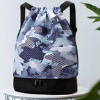 Sports Duffle Bag Separate Shoe Compartment Adjustable Strap