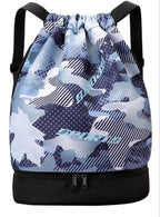 Sports Duffle Bag Separate Shoe Compartment Adjustable Strap
