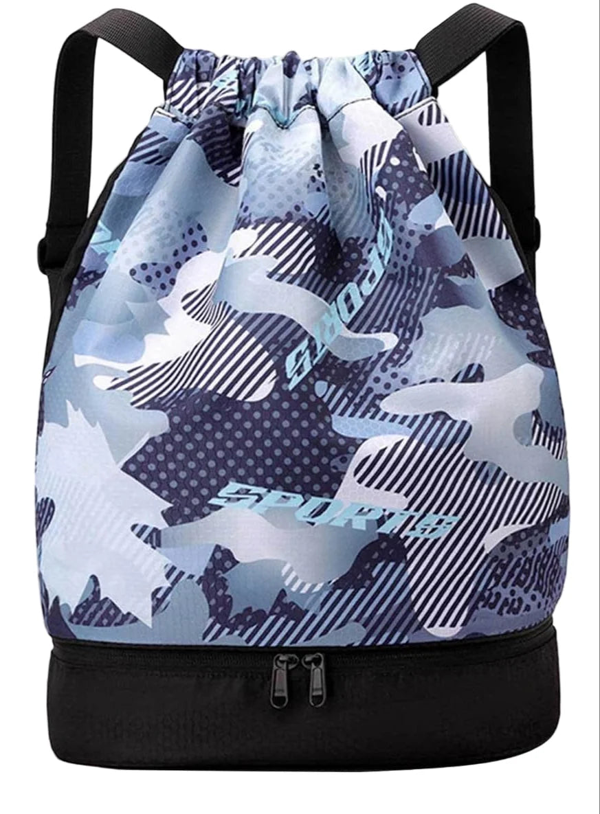 Sports Duffle Bag Separate Shoe Compartment Adjustable Strap