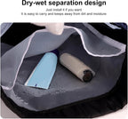 Sports Duffle Bag Separate Shoe Compartment Adjustable Strap