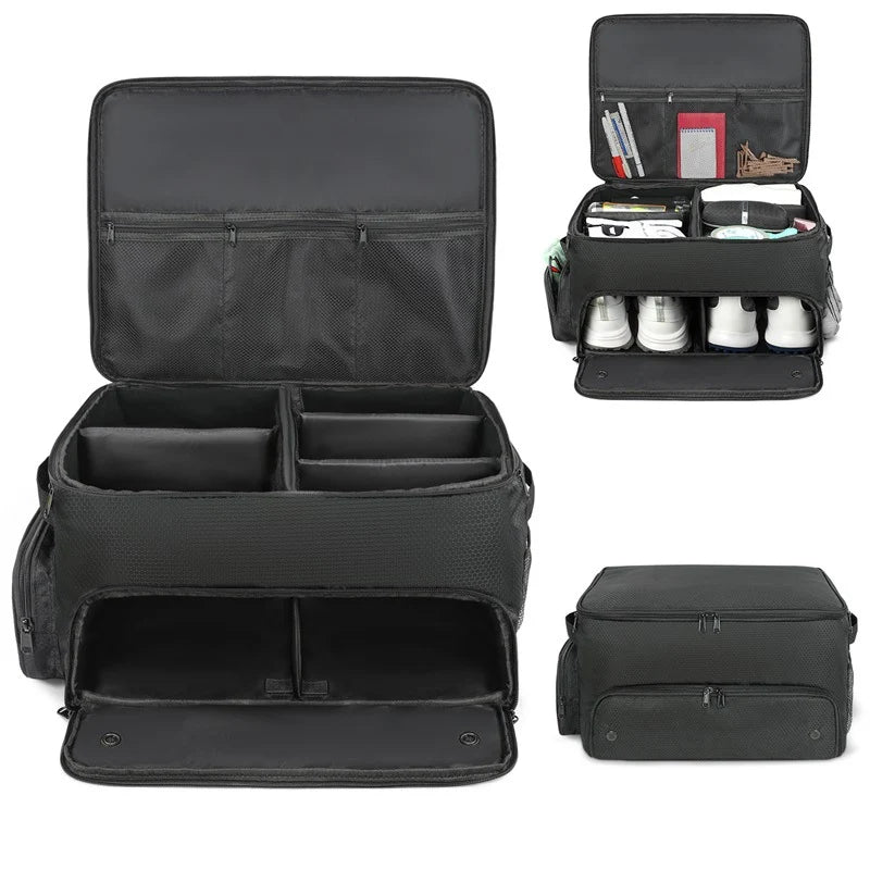 Sports Gear Organizer Zippered Multi-Compartment Lightweight & Durable