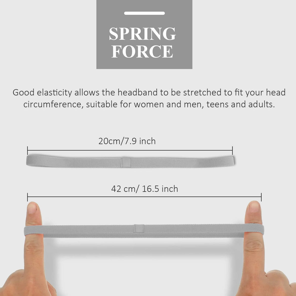 Sports Headbands Non-Slip Nylon & Spandex Set of 4