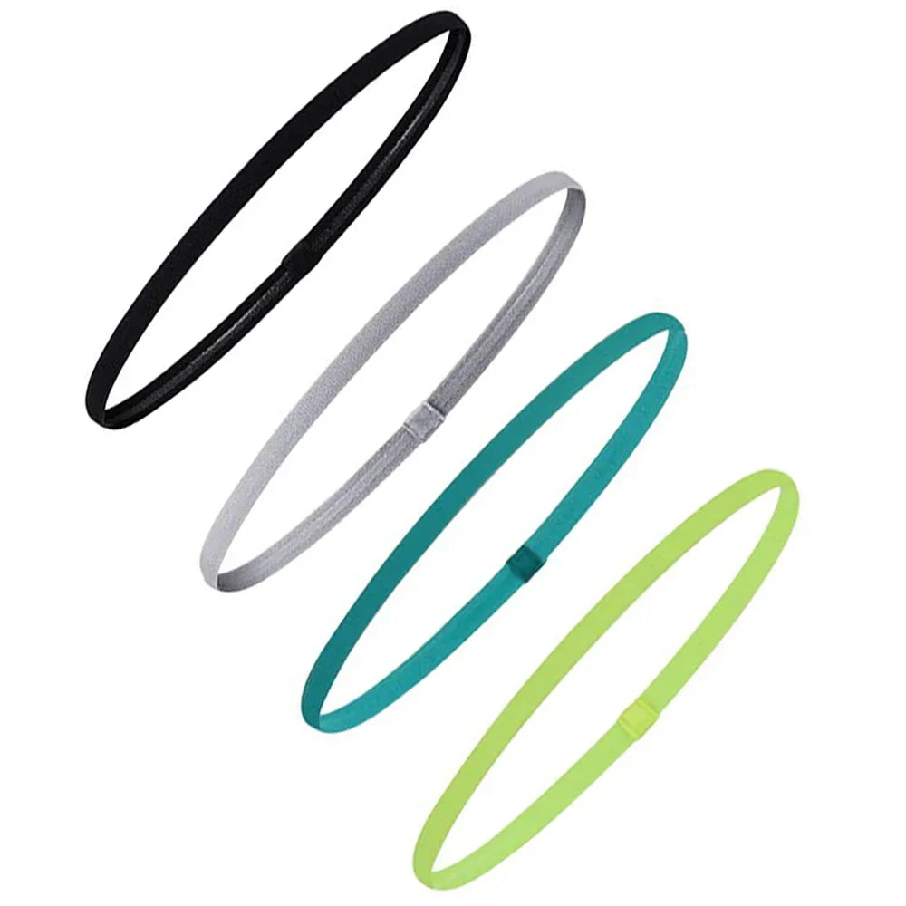 Sports Headbands Non-Slip Nylon & Spandex Set of 4
