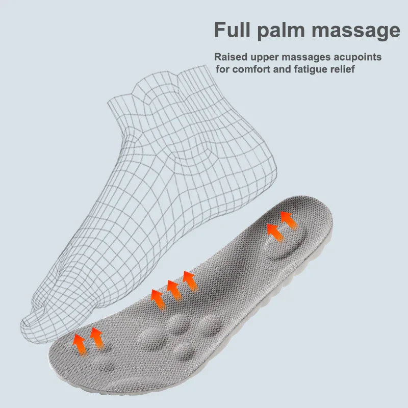 Sports Insoles Arch Support & Shock-Absorbing Breathable Latex