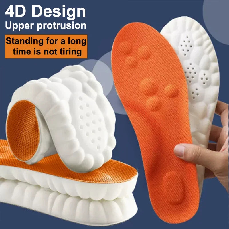 Sports Insoles Arch Support & Shock-Absorbing Breathable Latex