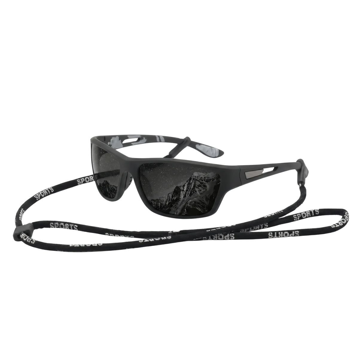 Sports Sunglasses Polarized UV Protection Wrap-Around Neck Cord