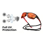 Sports Sunglasses Polarized UV Protection Wrap-Around Neck Cord