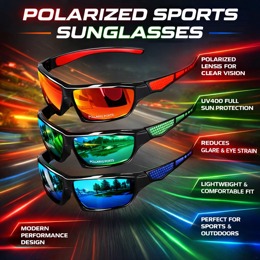 Sports Sunglasses Polarized UV400 Ergonomic Fit