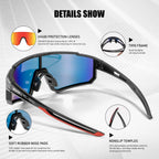 Sports Sunglasses UV400 Lightweight Polycarbonate Lenses
